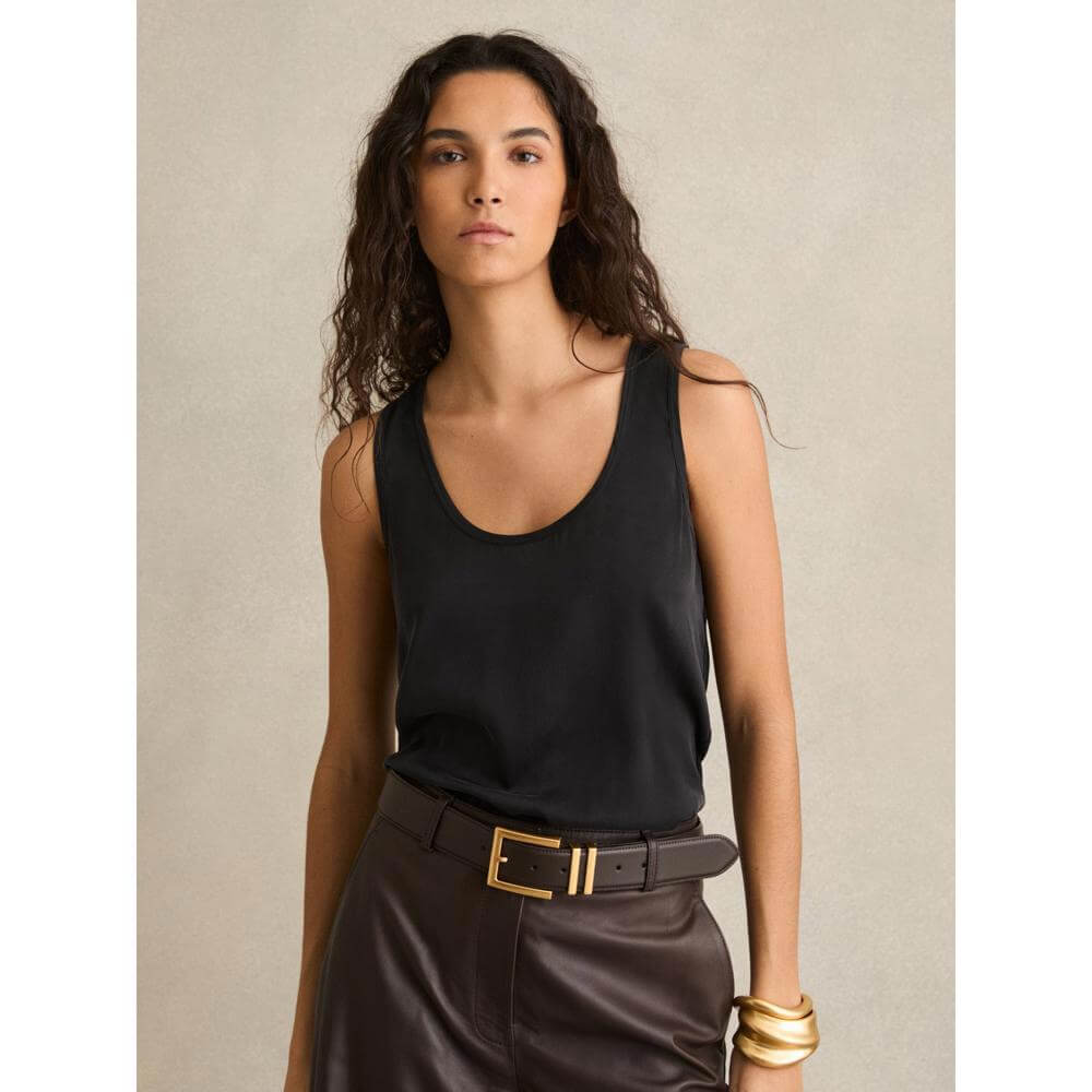 REISS RUBY Silk Front Cami Top